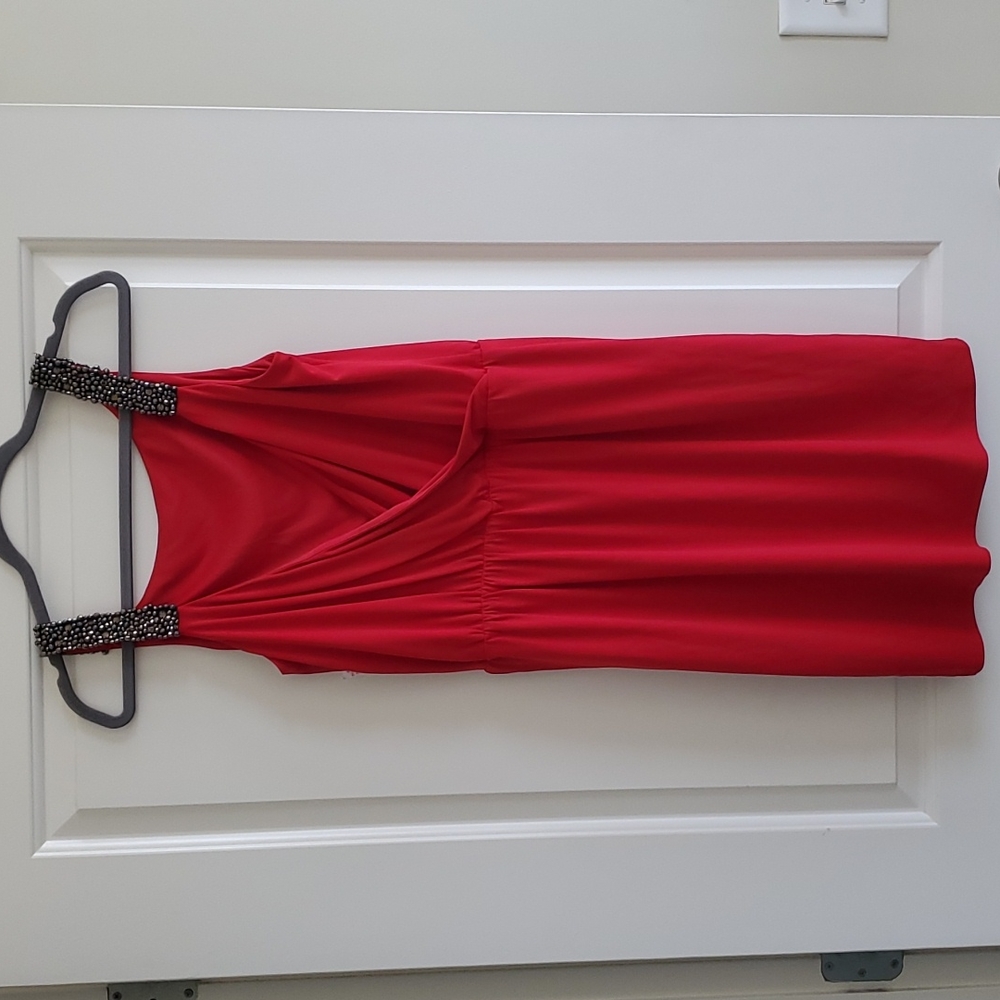 Jessica Simpson Red hot beaded dress